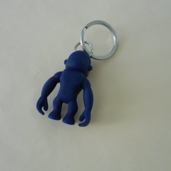 KIPLING Dark Violet Rubber Monkey Keychain Keyring Bag Charm - Picture 3 of 4